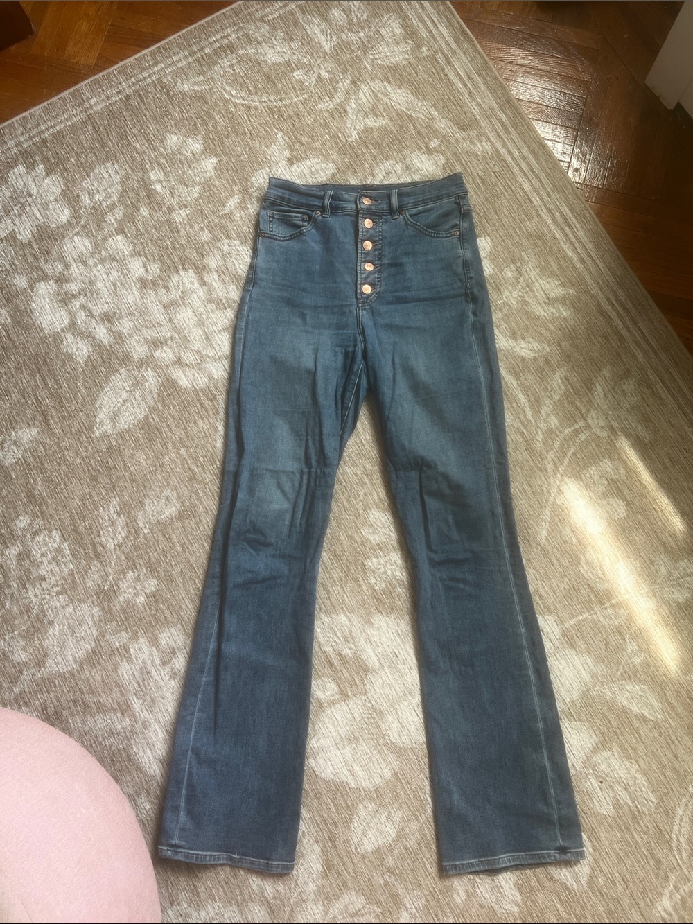 Express Super High Rise Bootcut Long Inseam Jeans